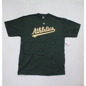 Oakland Athletics Green Tee Shirt Majestic Size XLT